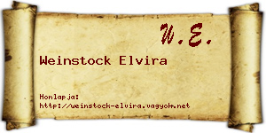 Weinstock Elvira névjegykártya
